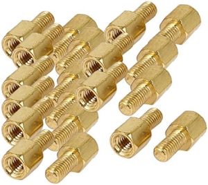 M3 X 5Mm + 6Mm Distanziali per Scheda Madre Maschio a Femmina Filettati in Ottone Esagonale – (20 Pz)  | Distanziali e distanziali Distanziali e distanziali Distanziali e distanziali