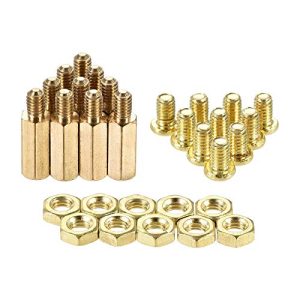 M4 Distanziale esagonale in ottone 14Mm+6Mm con filettatura maschio-femmina, kit di viti e dadi per scheda madre PCB, 10 set  | Distanziali e distanziali Distanziali e distanziali Distanziali e distanziali