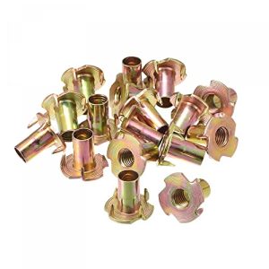 M8X18Mm T-Nuts 4 Pronged Tee Nut Inserti Filettati in Acciaio al Carbonio per Legno 48 Pezzi  | Inserti filettati Inserti filettati Inserti filettati