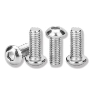 Metuja M6-1.X2Mm 3Pz, Viti a Testa Esagonale, Bulloni in Acciaio Inossidabile, Set Professionale di Viti, Filettatura Completa e Chiara, Bullone per Mobili con Finitura Lucida Argento, Azionamento Esagonale Allen  | Viti Viti Viti