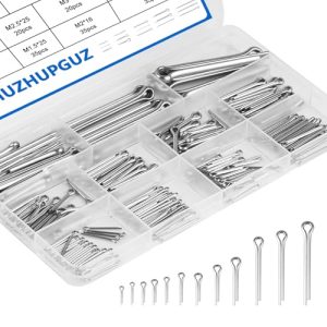 Perni a cotter, Kit assortimento di 12 dimensioni di perni a cotter, 34 perni a molla in acciaio inossidabile, Kit di clip di fissaggio per auto, camion, veicoli a motore, tosaerba, perni per gancio di traino.  | Spilli Spilli Spilli