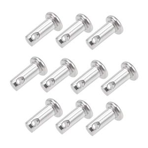 Perni a occhiello singoli – 4 mm x 10 mm con testa piatta in acciaio inossidabile 304, pin di cerniera, 10 pezzi  | Spilli Spilli Spilli