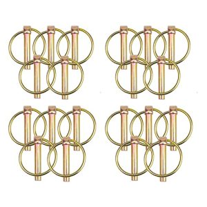 Perno di disconnessione a scatto per trattori agricoli, rimorchi, camion, tosaerba, barche, kayak, canoe, carrelli, box per cavalli 1/5″ X 1-3/5″ clip per perni (20 pezzi)  | Spilli Spilli Spilli