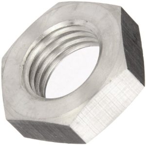 Piccole Parti Dado Esagonale in Acciaio Inossidabile 18-8, Finitura Liscia, Din 934, Misura Mettrica, Dimensione Filettatura M12-1.5, Larghezza di 19 Mm tra le Facce, Spessore di 1 Mm (Confezione da 5)  | Noci Noci Noci