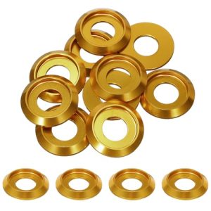 Rondelle coniche M8, Diametro foro 8 mm/0,31″ Rondelle in alluminio a cupola per viti RC/Fpv/PC/Droni/Accessori meccanici Parti di modelli, Confezione da 10 (Oro)  | Rondelle per hardware Rondelle per hardware Rondelle per hardware