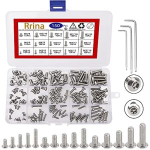 Set di 15 Pcs Viti di Sicurezza Torx con Testa a Bottone in Acciaio Inossidabile 34, Viti Resistenti alle Manomissioni, Assortimento M3 M4 M5 con 3 Chiavi (T1 T2 T25)  | Set di assortimento di viti e bulloni Set di assortimento di viti e bulloni Set di assortimento di viti e bulloni