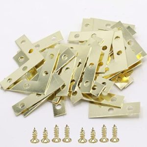 Set di 4 Angolari L Oro, Supporti Angolari Decorativi in Ferro da 1,5×1,5 Pollici per Legno, Supporti Piani in Metallo per Mobili, Supporto per Mensole, Casa e Progetti Fai-da-te.  | Apparecchio ortodontico Apparecchio ortodontico Apparecchio ortodontico