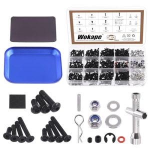 Set di Assortimento di Viti Universali RC da 52 Pezzi, Kit di Riparazione Viti RC, Viti Esagonali M3 M4, Dadi, Gusci, Fissaggi Hardware per Auto, Camion e Crawler in Scala 1/8, 1/10, 1/12, Parti Fai-da-Te.  | Set di assortimento di viti e bulloni Set di assortimento di viti e bulloni Set di assortimento di viti e bulloni