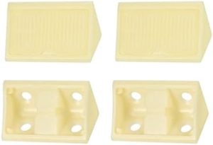 Supporti Angolari in Plastica 41X20X20Mm (LxPxH) – Confezione da 12 – Ideali per Riparazioni di Mobili – Staffa Angolare a Forma di L con 4 Fori – Beige  | Apparecchio ortodontico Apparecchio ortodontico Apparecchio ortodontico