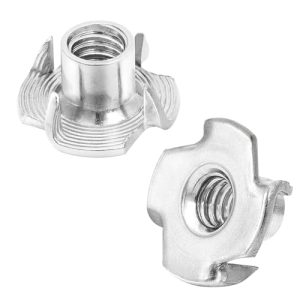 T-Nut 3/8″-16, Lunghezza del Barile 7/16″, Inserti Filettati in Acciaio Inossidabile 304, T-Nut a 4 Punte per Legno, Presa per Arrampicata, Mobilio, 10 Pezzi  | Inserti filettati Inserti filettati Inserti filettati