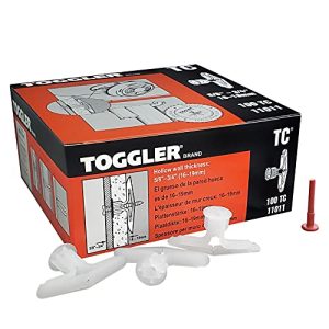 Toggle Tc Ancoraggio Commerciale per Cartongesso, Polipropilene, Prodotto negli Stati Uniti, Intervallo di Grip da 5/8″ a 3/4″, Per Dimensioni di Fissaggio da #6 a #14 (Confezione da 100)  | Ancora Ancora Ancora