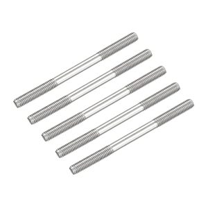 Viti a Doppia Testa (Filettatura M6 Lunghezza 80Mm) 5Pz, Bulloni in Acciaio Inossidabile 304 con Doppia Filettatura – Per Manutenzione Domestica  | Barre filettate e bulloni Barre filettate e bulloni Barre filettate e bulloni