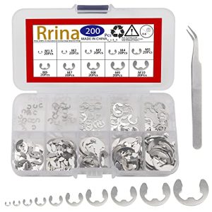 2Pezzi 34 Clip E in Acciaio Inossidabile Anelli di Ritenzione Esterni, Rondelle Circlip, Kit di Assortimento di Anelli di Ritenzione da 1 Dimensione da 1,5 mm a 1 mm  | Anelli di ritenzione Anelli di ritenzione Anelli di ritenzione